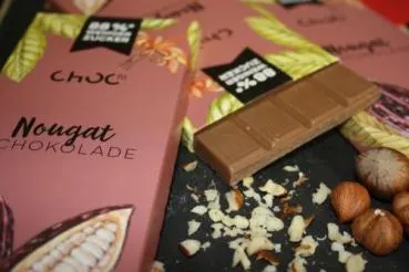 Choc Fit Nougat Schokolade ohne Zuckerzusatz 100g