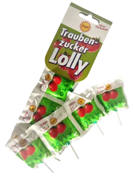 Frigeo Traubenzucker Lolly Erdbeer 7er