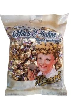 Preview: Henri Minibonbons Milch und Sahne Geschmack 250g