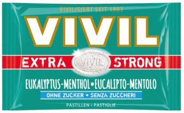 Vivil Extra Strong Eukalyptus Menthol zuckerfrei 3er 75g